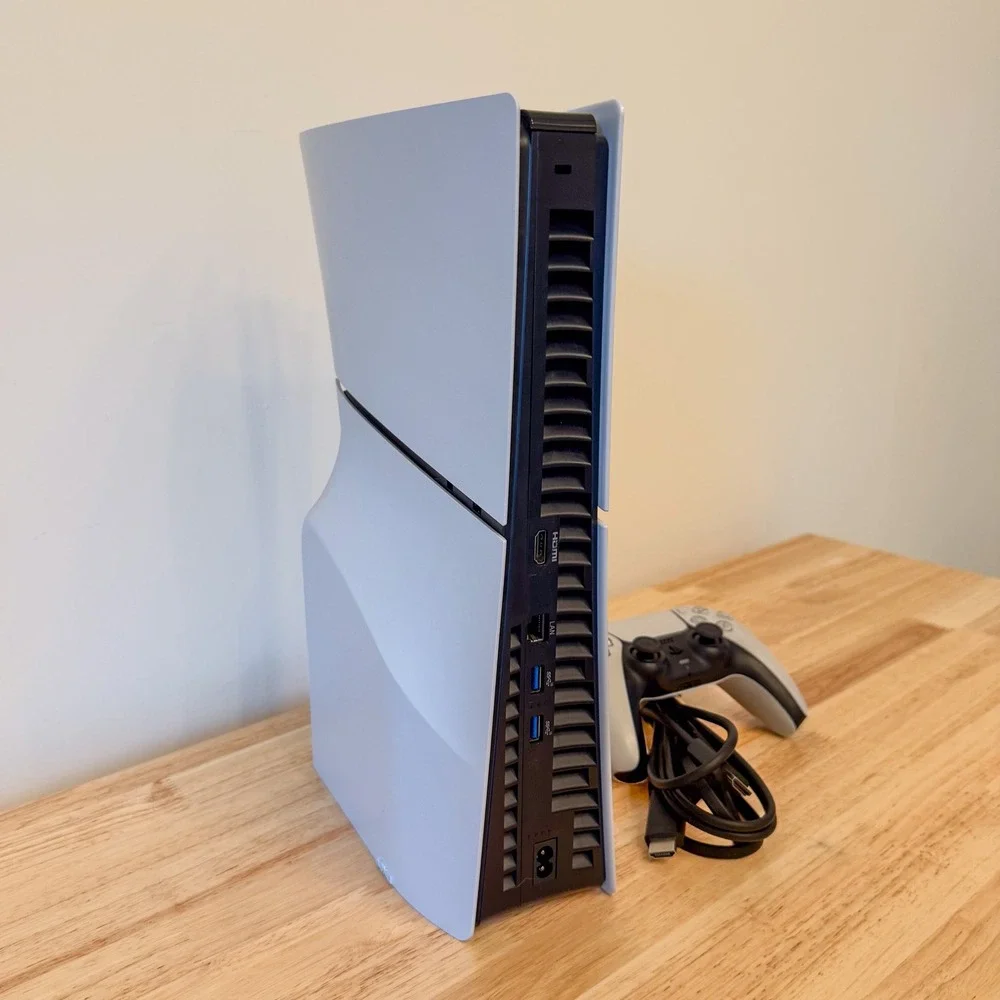 Sony PlayStation 5 PS5 Slim Disc Edition 1TB Console White DualSense Controller